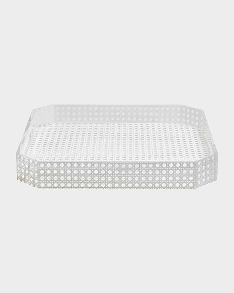 Kim Seybert Reed Tray, White