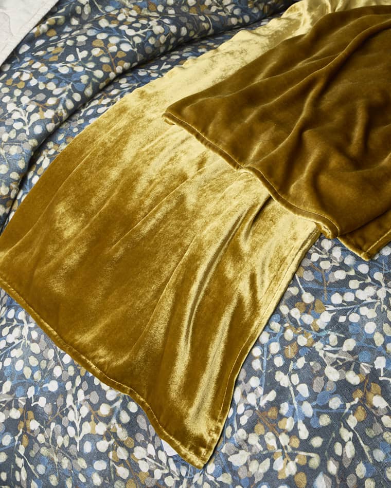 TL at Home Vintage Velvet Oversized Throw Blanket, 50" x 90"