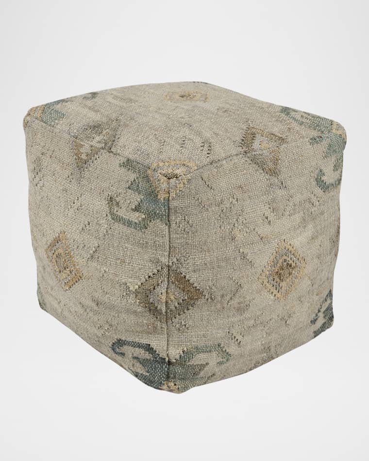 Surya Lenora Hand-Woven Jute Pouf
