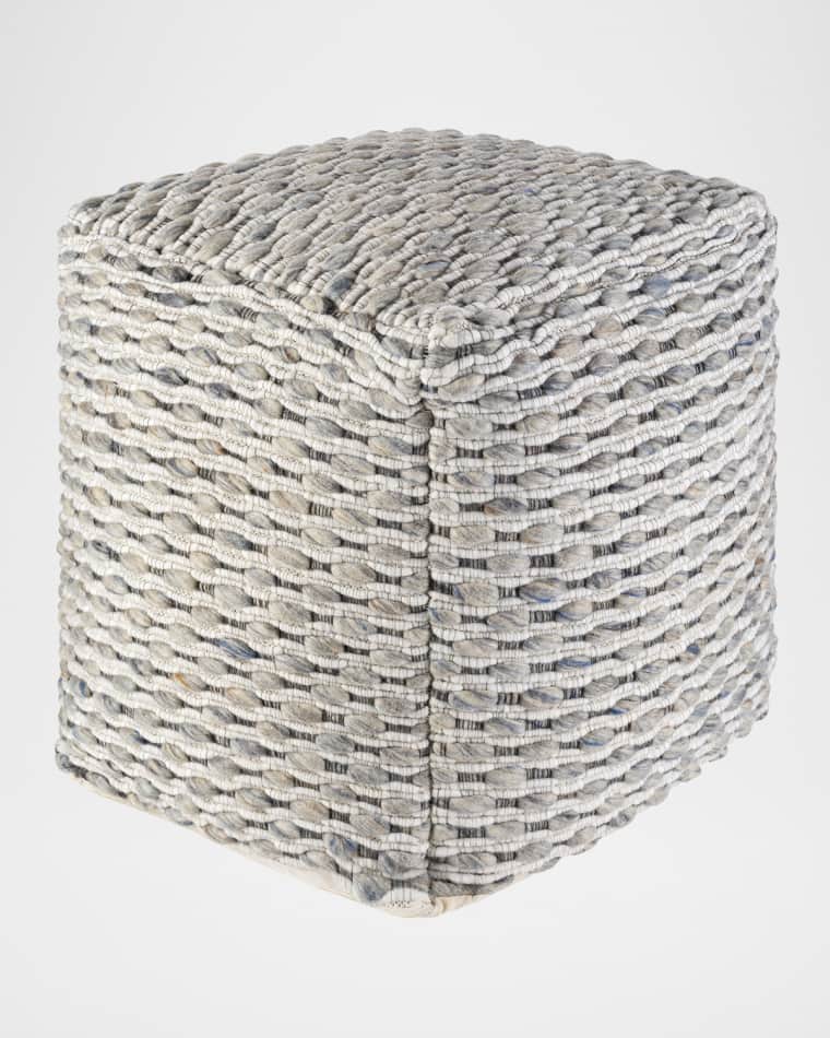 Surya Lanier Woven Pouf