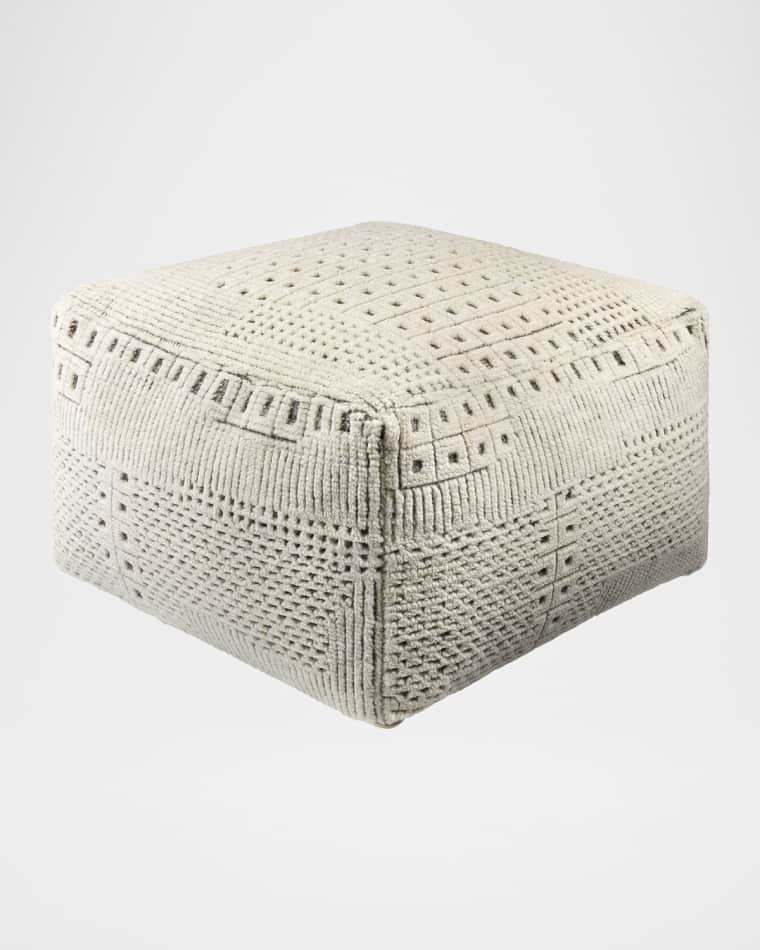 Surya Tunisia Hand-Knotted Pouf