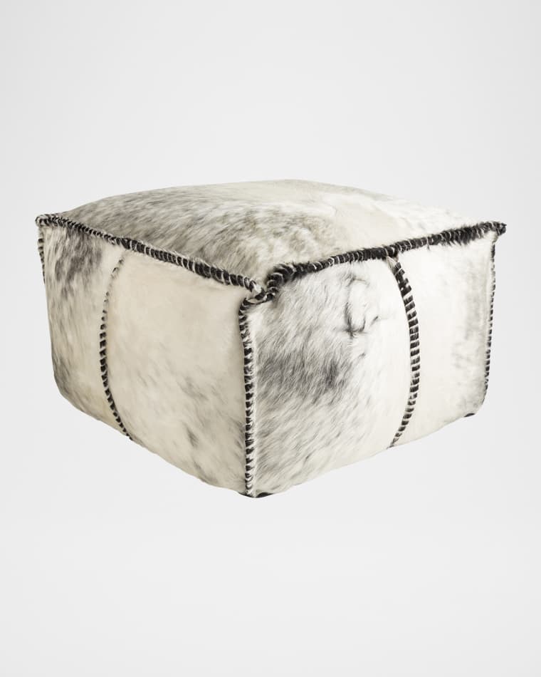 Surya Ranger Hair on Hide Pouf