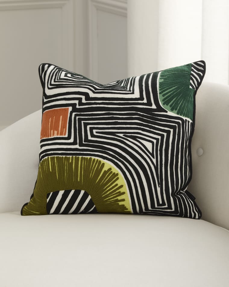 Christian Lacroix En Allant Aux Baux Decorative Pillow, 20" Square