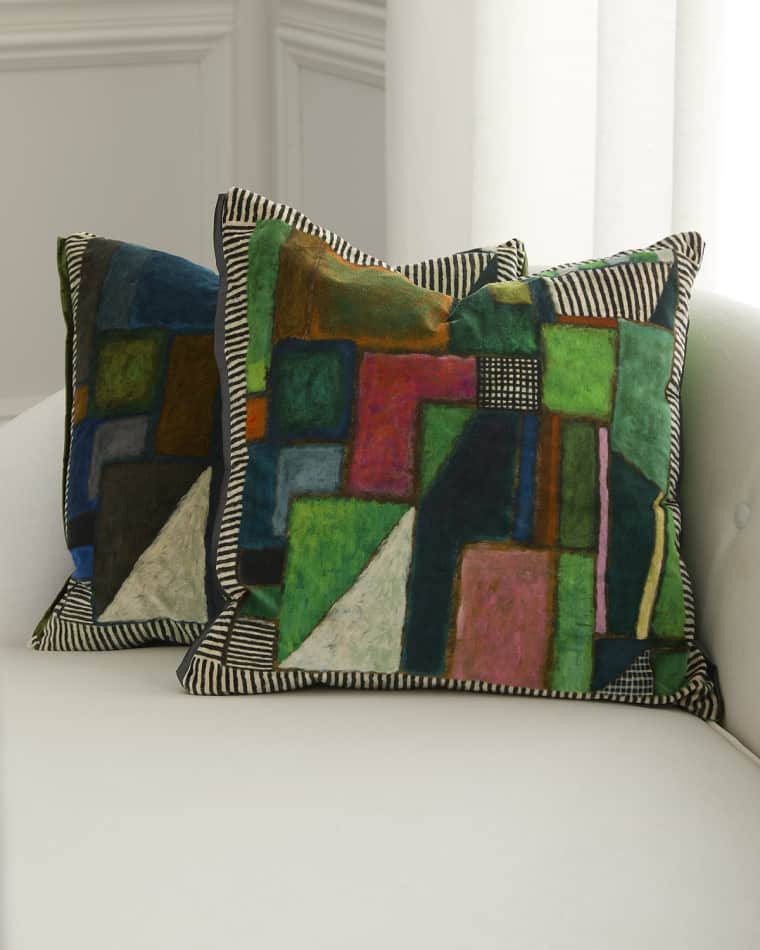 Designers Guild Raku Patchwork Decorative Pillow, 20" Square