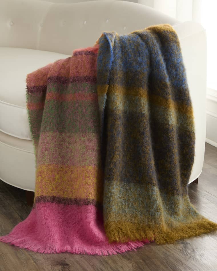 Designers Guild Mikome Mohair/Wool Throw, 51" x 75"