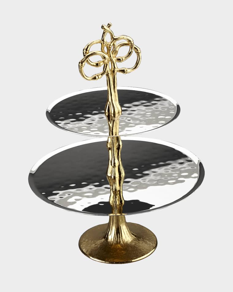 L'Objet Evoca 24K Gold-Plated 2-Tier Server