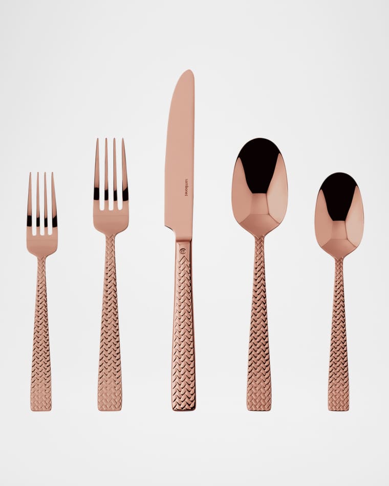 Sambonet Cortina Copper 5-Piece Flatware Place Setting