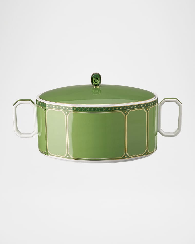 SWAROVSKI Signum Serving Bowl with Lid and Handles, 57 oz.