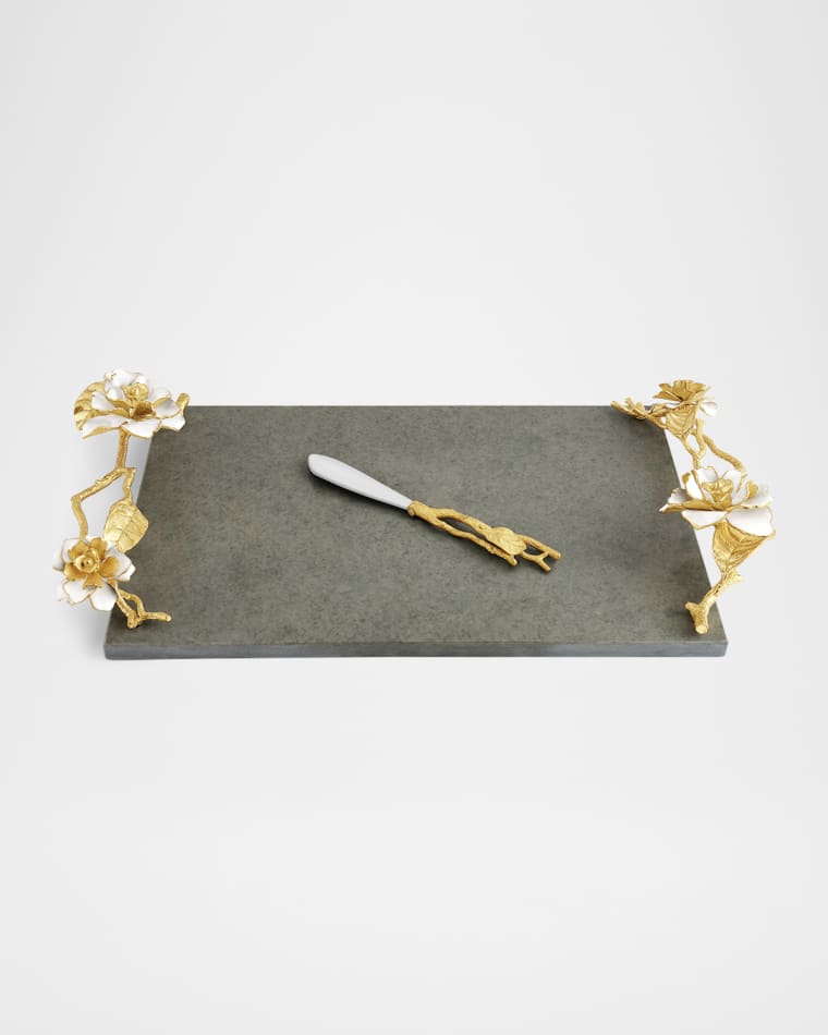 Michael Aram Gardenia Cheeseboard with Knife