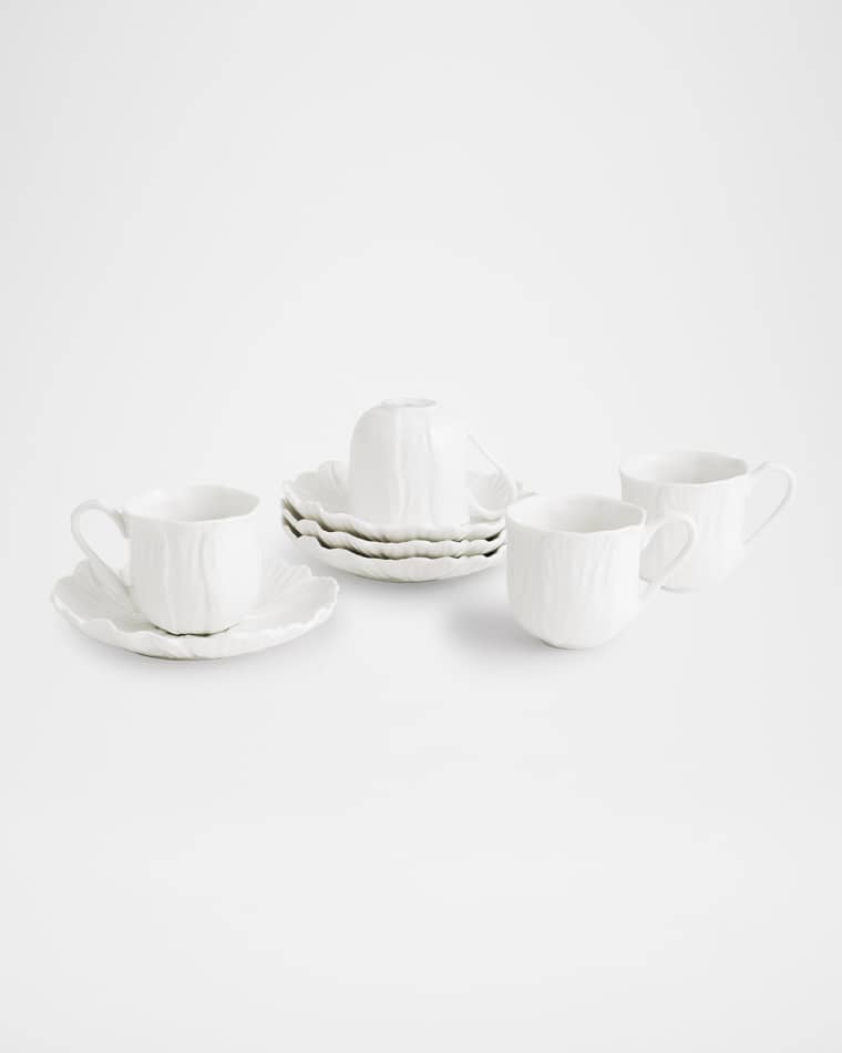 Michael Aram Gardenia Demitasse Set, Service for 4