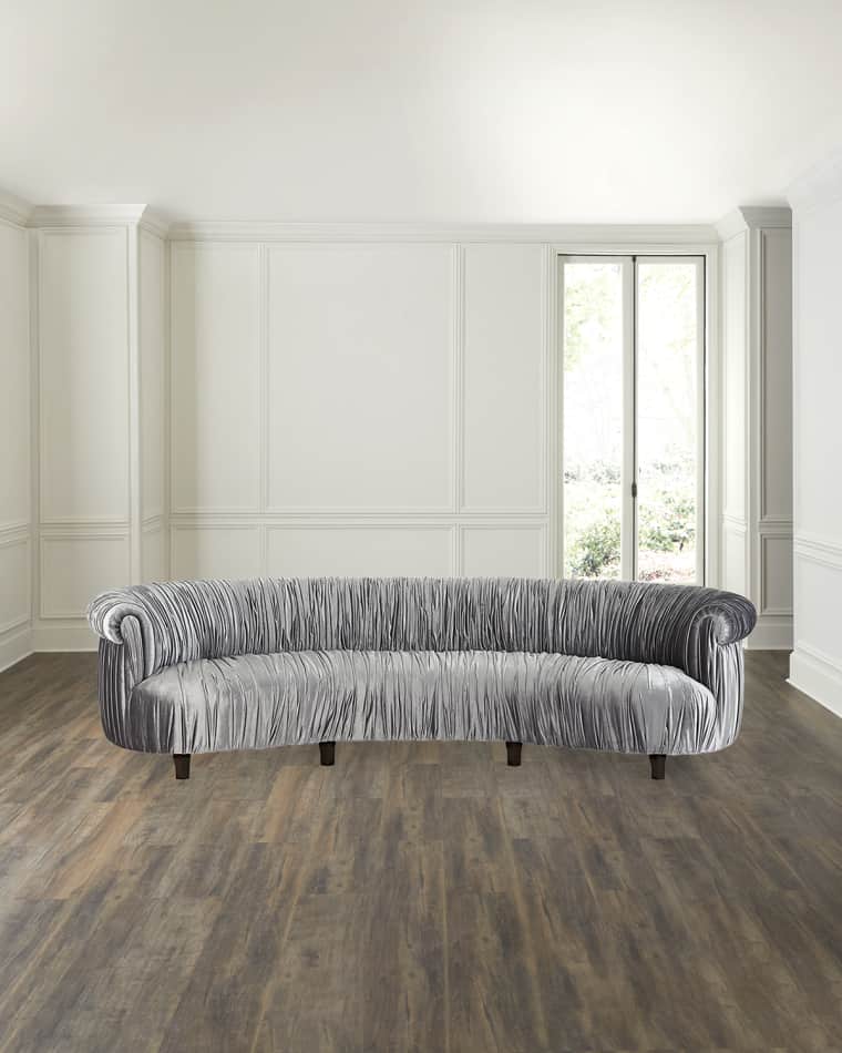 Haute House Romana Ruched Sofa, 122" Romana Ruched Sofa, 92"