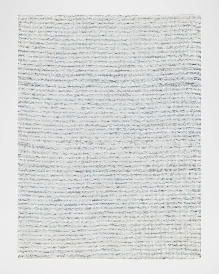 Exquisite Rugs Key West Hand-Tufted Ivory/Blue Rug, 10' x 14'
