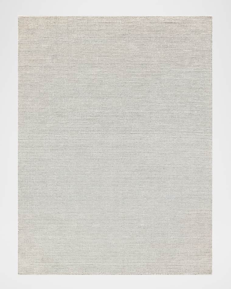 Exquisite Rugs Key West Hand-Tufted Light Silver Rug, 9' x 12'
