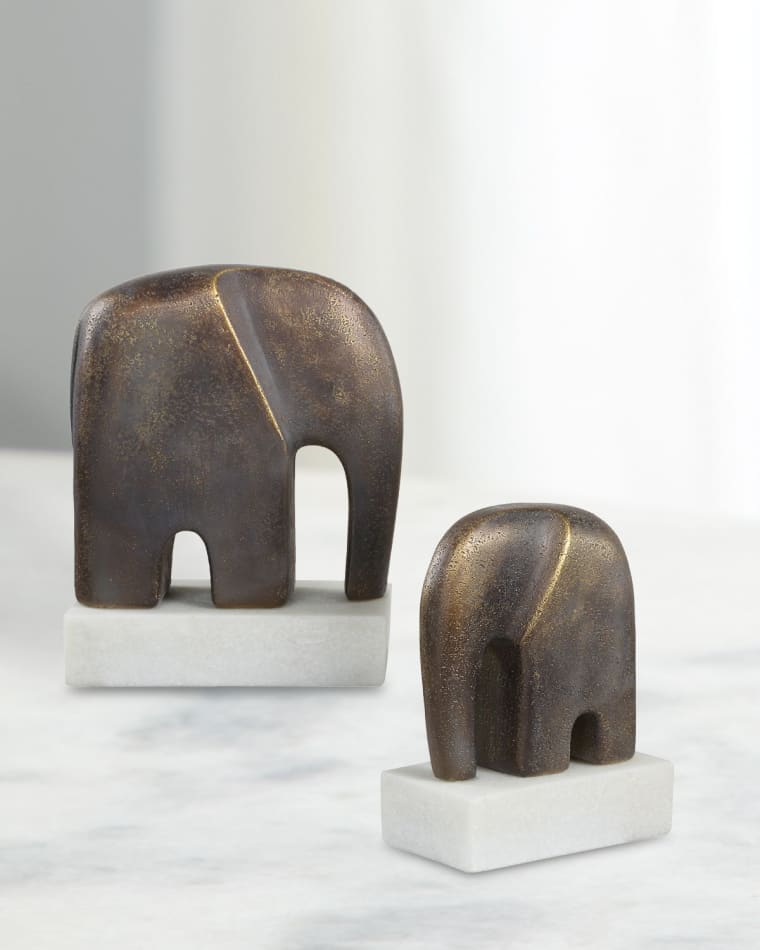 Timeless Tusk Sculptures, Set of 2