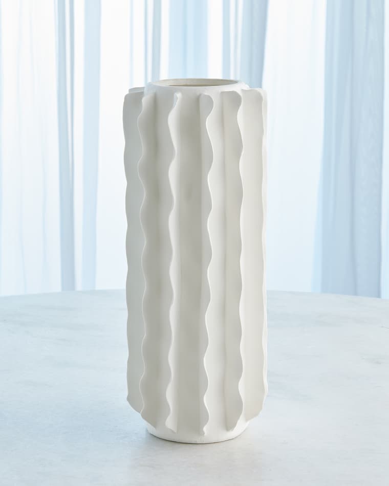 Global Views Fully Frilled Vase, 17"