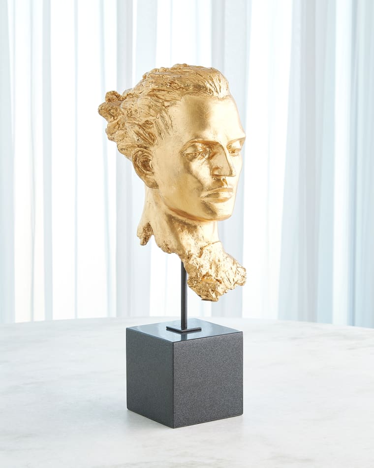 Global Views Gilded Portrait Sculpture