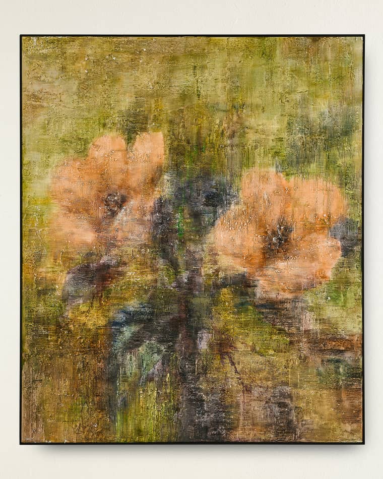 John-Richard Collection "Mist-Touched Blossoms" Original Oil Painting on Canvas by Teng Fei