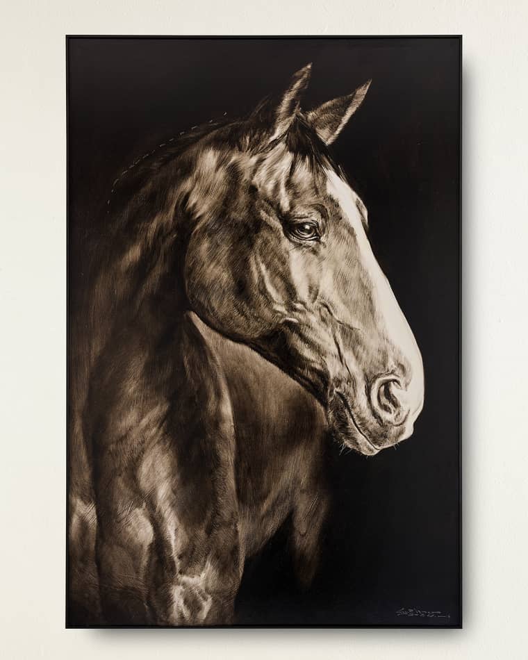 HH4YL John-Richard Collection "Noble Equine" Original Oil Painting on Canvas by LM Zhou John-Richard Collection "Noble Equine" Original Oil Painting on Canvas by LM Zhou