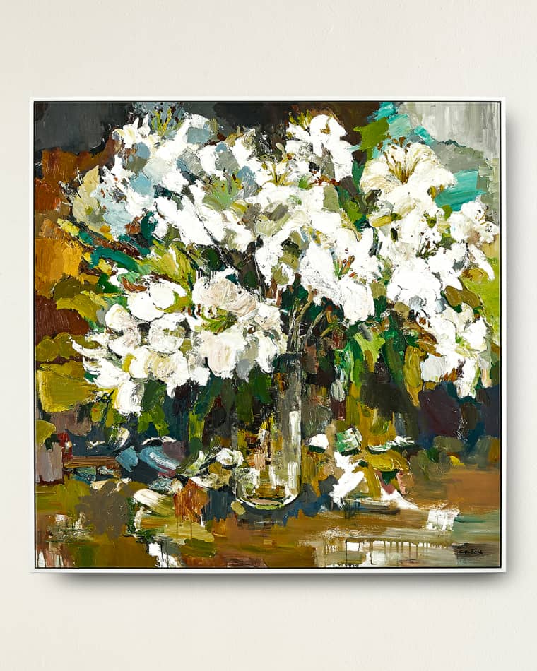 John-Richard Collection "Elegant Still Life" Original Oil Painting on Canvas by Gu Feng