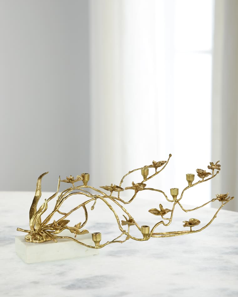 John-Richard Collection Orchids in Bloom 6-Candle Candleholder