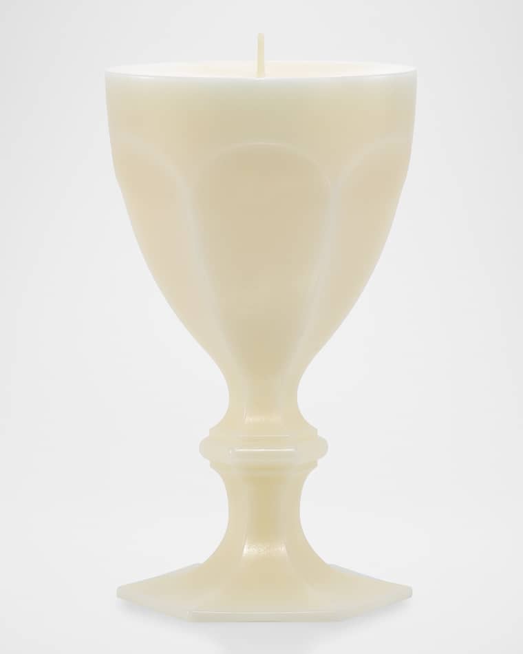 Baccarat Harcourt Goblet Candle, Ivory