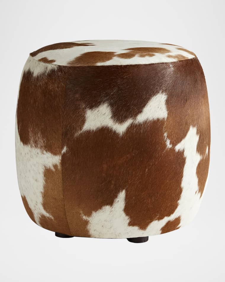 Arteriors Owen Hair on Hide Ottoman