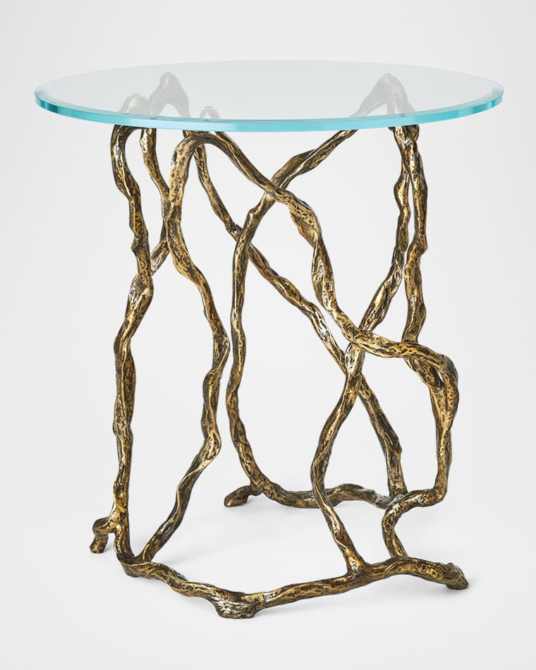 Global Views Twistwood Side Table