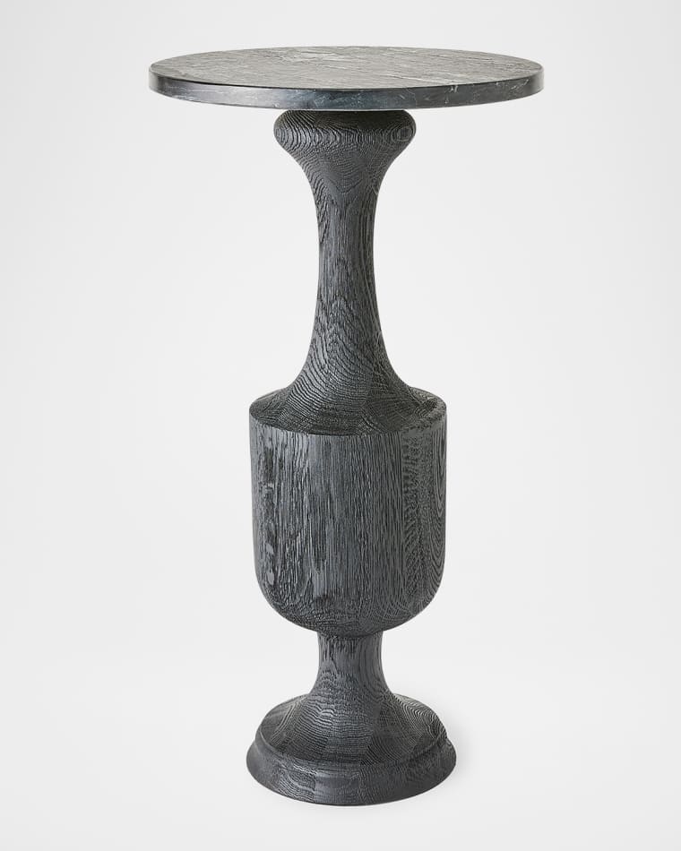 Global Views Vessel 29" Side Table, Black