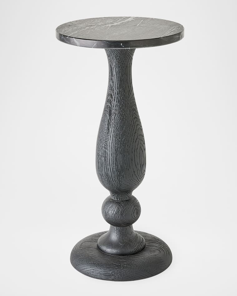 Global Views Vessel 23.5" Side Table, Black