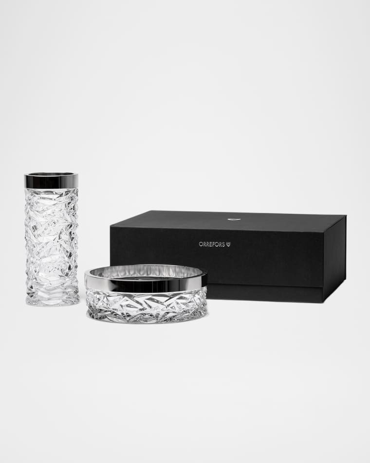 Orrefors Carat Bowl & Vase Gift Set