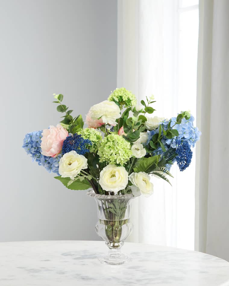 John-Richard Collection Whimsical Delight 22" Faux Floral Arrangement in Glass Vase