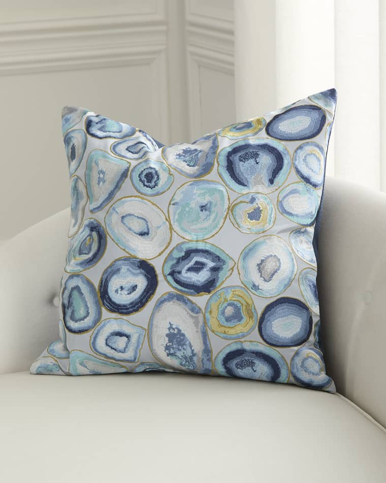 D.V. KAP Home Cali Embroidered Decorative Pillow, 24" Square