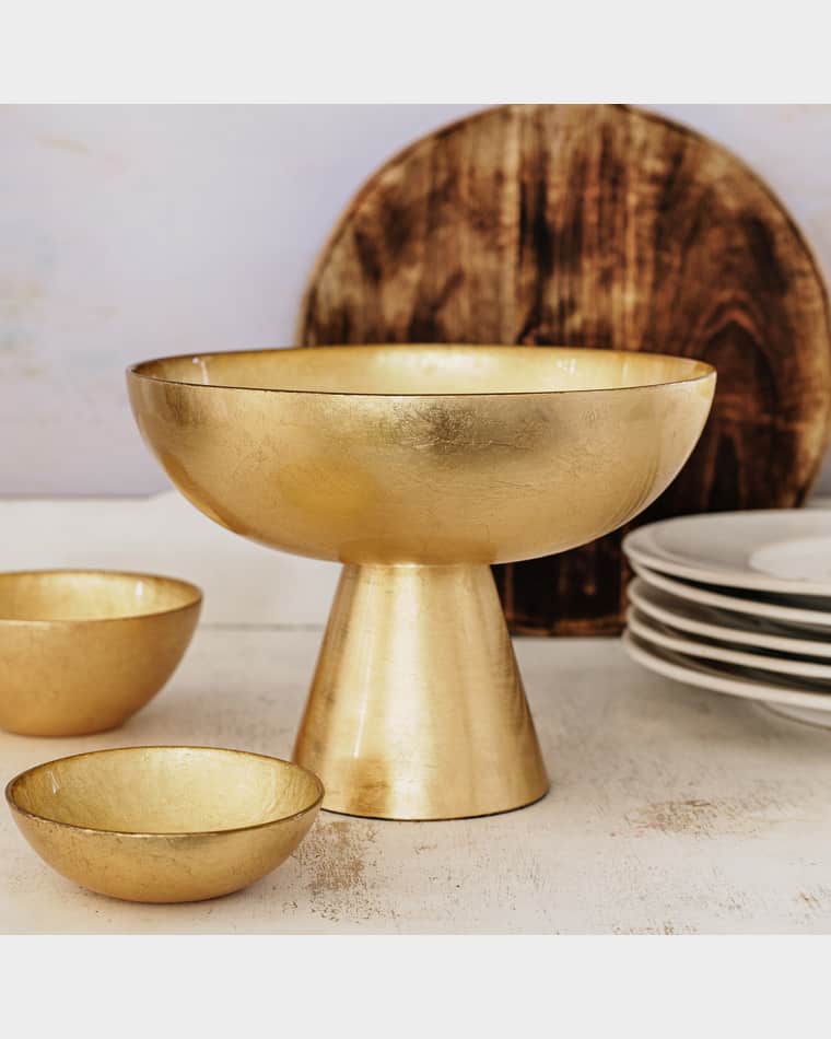 Vietri Moon Glass Small Pedestal Bowl