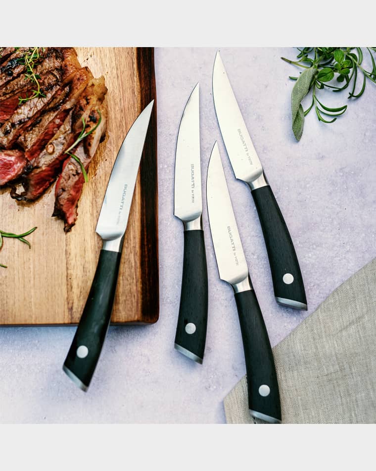 Vietri Coltelli Black Steak Knives, Set of 4