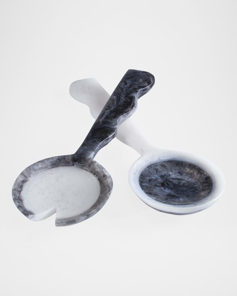 Jonathan Adler Mustique Ripple Salad Servers, Set of 2