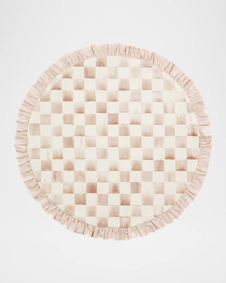 MacKenzie-Childs Mocha Check Round Placemat