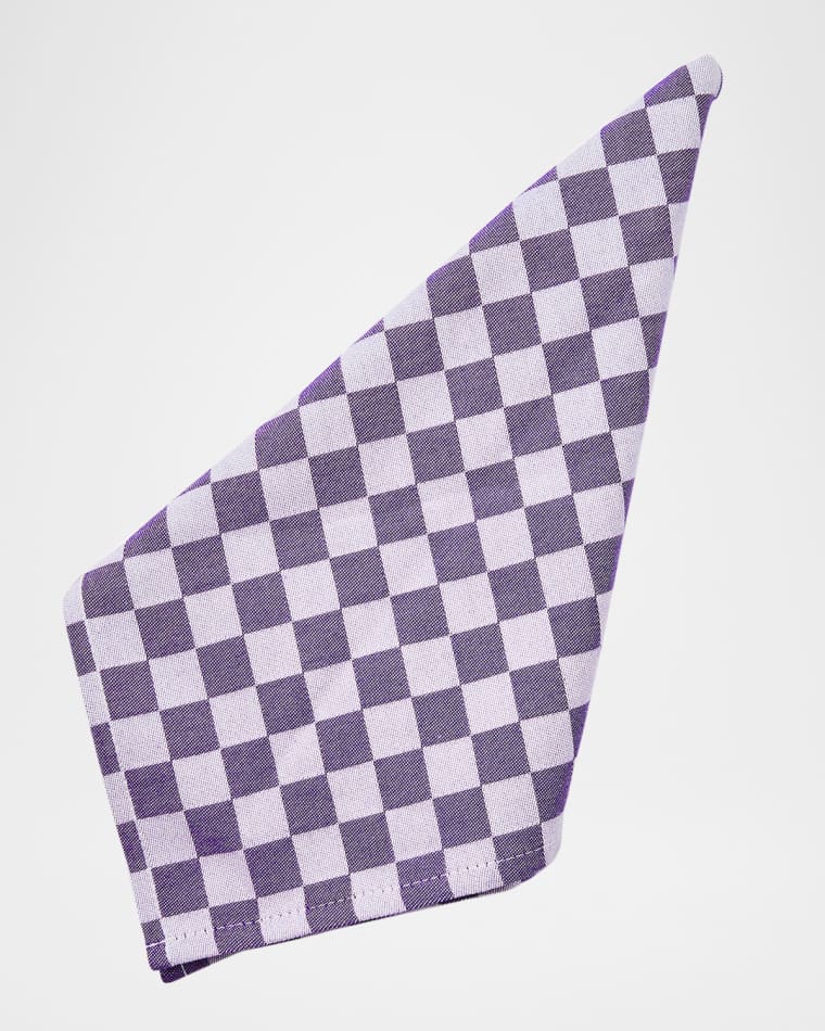 MacKenzie-Childs Plum Check Napkin, Set of 4