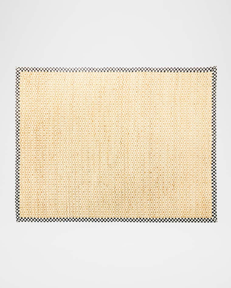 MacKenzie-Childs Courtly Check Natural Honeycomb Jute Rug, 8' x 10'