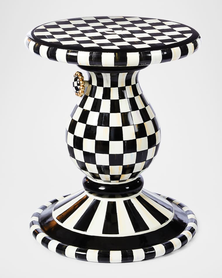 MacKenzie-Childs Outdoor Courtly Umbrella Stand Side Table