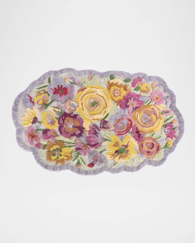 MacKenzie-Childs Scalloped Flower Meadow Rug, 2'3" x 3'9"