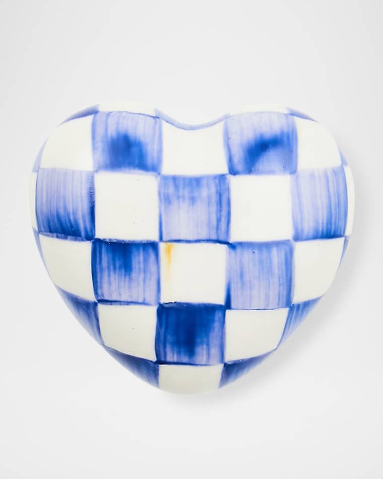 MacKenzie-Childs Royal Check Heart Knob