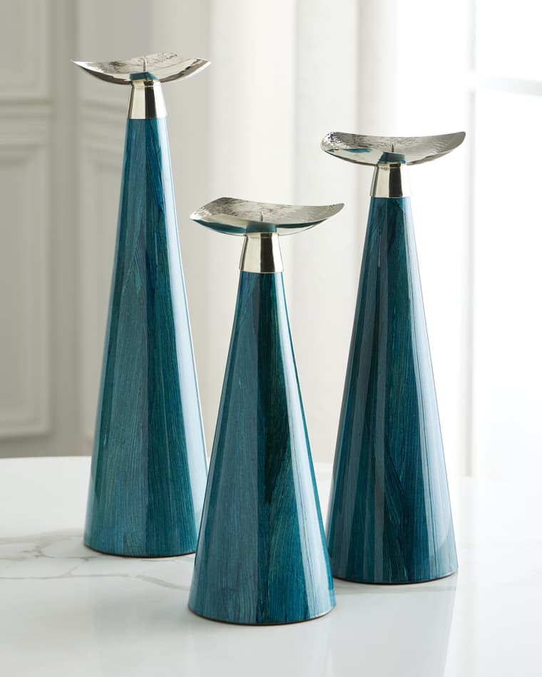 LADORADA Blue Maize Candleholder Trio
