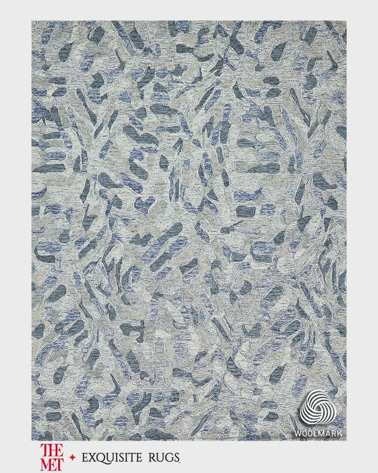 Exquisite Rugs x THE MET Botanica Hand-Tufted Blue Rug, 12' x 15'