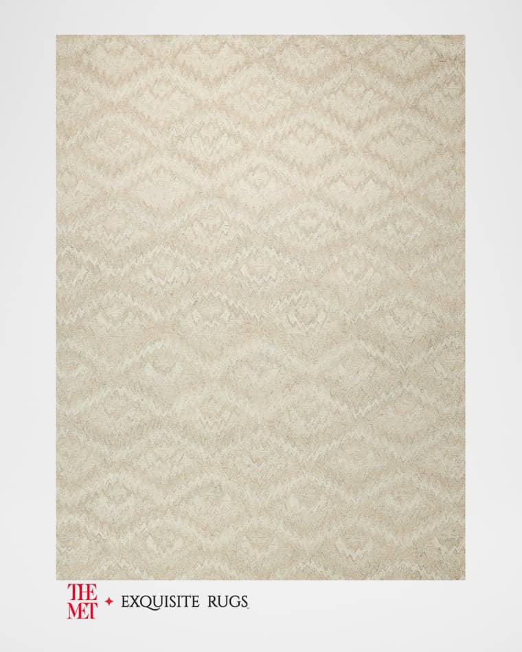 Exquisite Rugs x THE MET Bargello Hand-Tufted Beige Rug, 12' x 15'