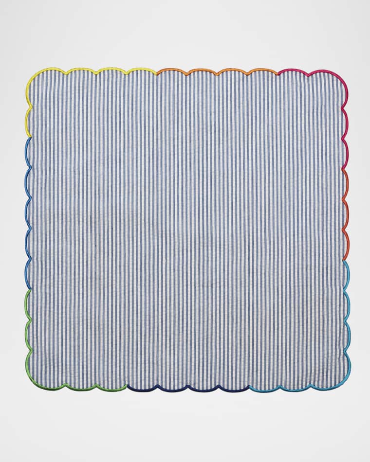 Kim Seybert Fiesta Scalloped Seersucker Napkin