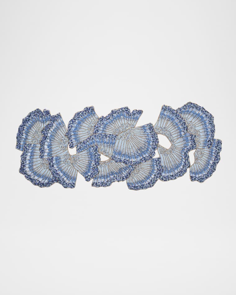Kim Seybert Lagoon Beaded Table Runner, 16" x 39"