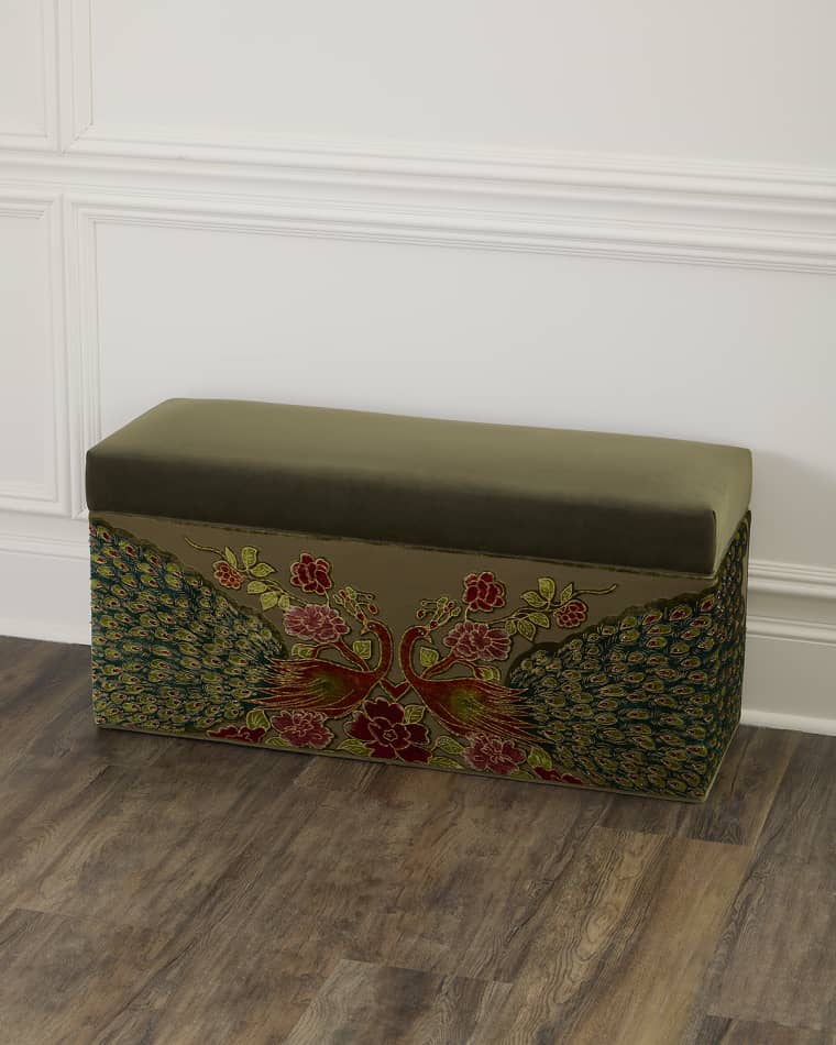 Haute House Peacock Refined Simplicity Storage Bench