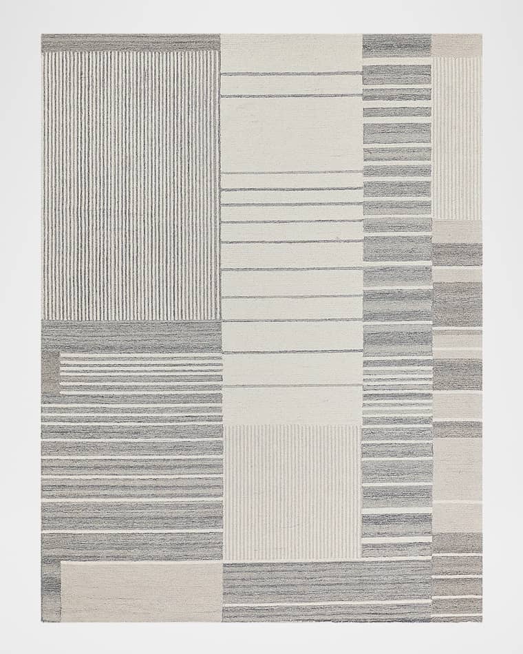 Exquisite Rugs Castine Hand-Tufted Silver Rug, 4' x 6'