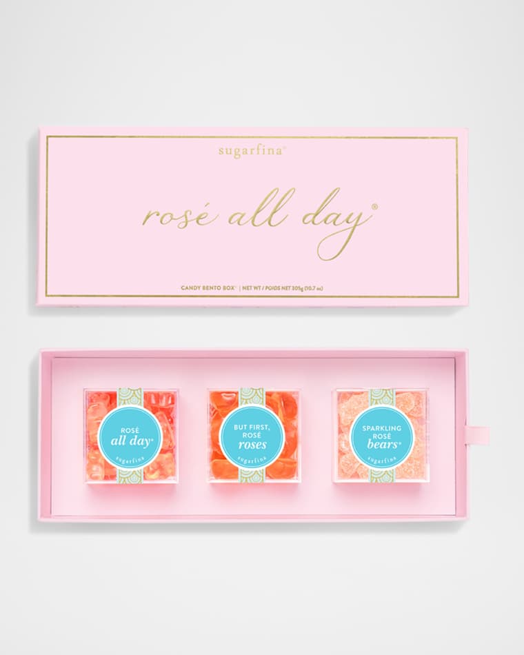 Sugarfina Rose All Day 3-Piece Candy Bento Box