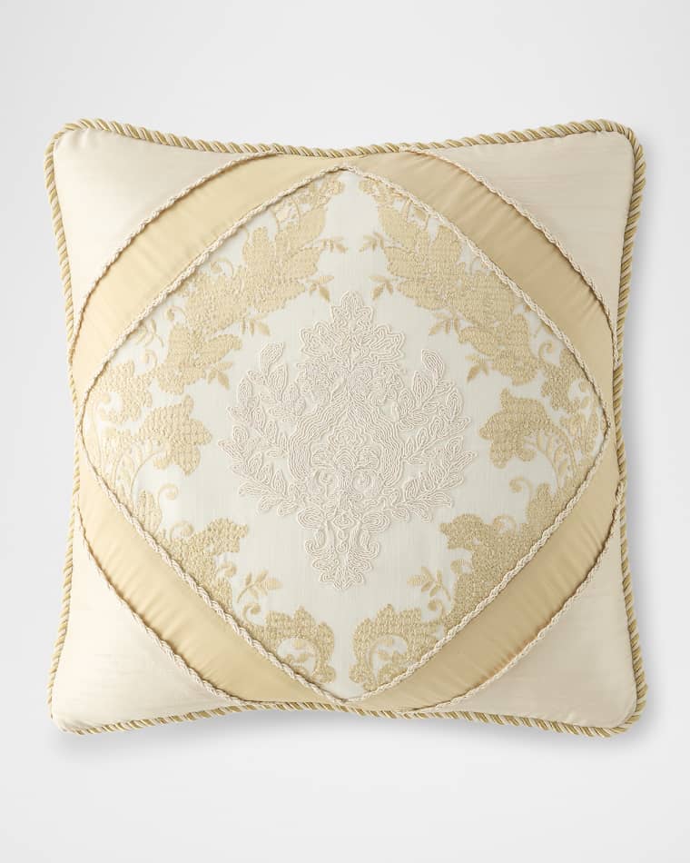 Austin Horn Collection Caroline Framed Pillow, 19" Square